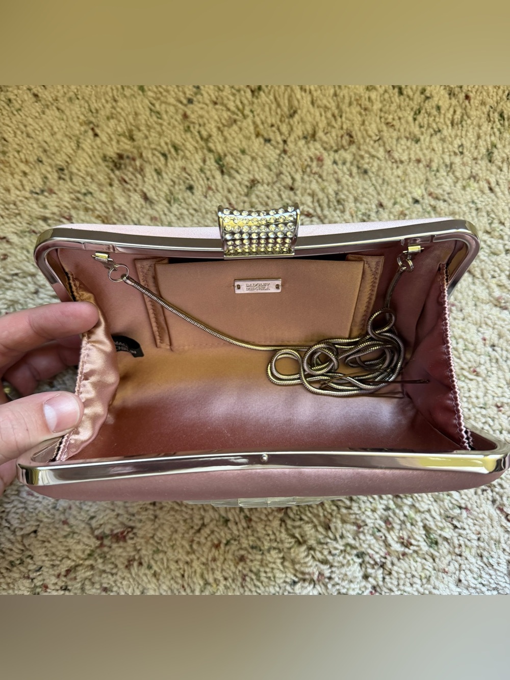 Badgley Mischka Blush Clutch - Picture 4 of 7